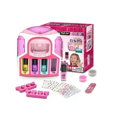 set nail art copii, kit manichiura jucarie, oja decojibila copii en-gros, uscator unghii jucarie, set creativ fete, accesorii beauty copii, jucarii cosmetice non-toxice