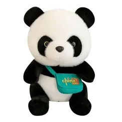 Ursuleț panda din pluș cu gentuță decorativă