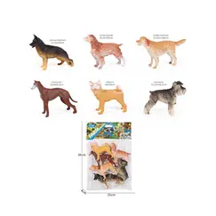 Set 6 Figurine Câini de Rasă, Detalii Realiste, Ideale pentru Colecționari și Jocuri de Rol, Dimensiuni 5-7 cm, Multicolor