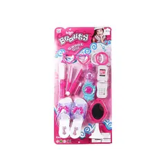 Set Accesorii Beauty „Princess Spa”, Include Papuci Albi de Casă, Tiara, Oglindă și Bijuterii, Design Elegant, Mărime Universală Copii