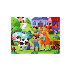 Set Puzzle Educațional pentru Copii, Diverse Tematici (Cifre, Alfabet, Animale), Material Rezistent, Culori Vibrante