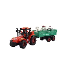 Tractor cu remorcă și animale domestice – set fermă pentru copii