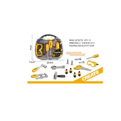 Set „Micul Meseriaș” – Trusă de Scule în Gentuță Portabilă, 15+ Accesorii de Construcție