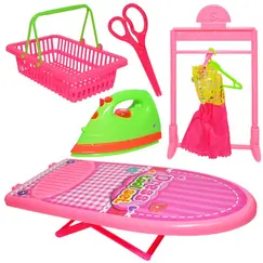 Set de Joacă Masă de Călcat și Fier de Călcat Interactiv, Jucărie de Rol pentru Copii cu Accesorii