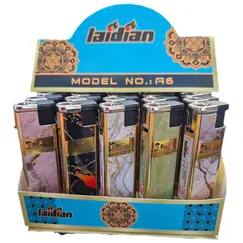 Set 50 Brichete Antivânt "Electronic Lighter", Design Marmorat, Reîncărcabile, Corp Plastic și Metal