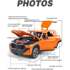 Machetă Metalică SUV XM – Scara 1:24, Die-Cast, Portiere Mobile, Sunete și Lumini Interactive