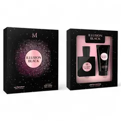 Casetă Cadou Damă ILLUSION BLACK (Parfum 50 ml + Loțiune de Corp 50 ml)