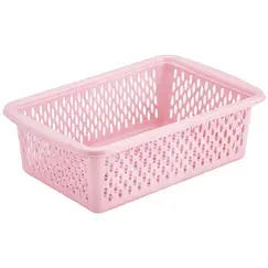 Coș de Depozitare Dreptunghiular din Plastic, 22x15x8 cm, Design Perforat