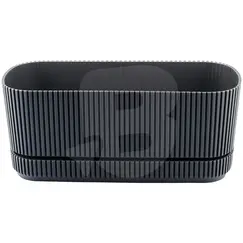 Jardinieră din Plastic pentru Flori FLORA, Capacitate 1,5 L, Formă Ovală