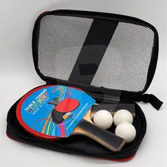 Set Complet Tenis de Masă (Ping Pong): 2 Palete, 3 Mingi și Husă de Transport