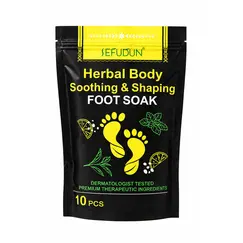 Săruri Baie Picioare SEFUDUN Herbal Foot Soak, Model Detox & Relaxare, Set 10 Plicuri, Îngrijire Picioare