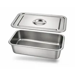 Tavă Gastronorm GN, capac inclus, inox, 39.5 x 29.5 x 10 cm, Uz Profesional HoReCa