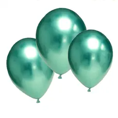 Set 10 Baloane din Latex Rotunde, Culoare Verde Metalizat Premium, Accesorii pentru Decor Petreceri și Aniversări