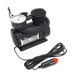 Mini Compresor Auto Portabil 12V cu Manometru, 300 PSI, pentru Anvelope, Biciclete și Mingi