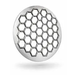 Formă Pelmeni și Colțunași tip Manti, Aluminiu Alimentar, 37 Celule Hexagonale, Diametru 28 cm