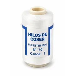 Set 12 Papiote Ață de Cusut, 100% Poliester, 850m/papiotă, alb