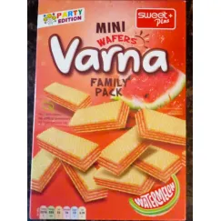 Mini napolitane Sweet Plus Varna cu cremă de pepene roșu, 230g