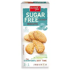 Biscuiți Sweet Plus Sugar Free Coconut cu nucă de cocos, fără zahăr, 100g