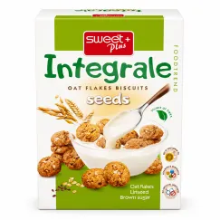 Cereale și biscuiți din cereale integrale Sweet Plus Integrale Seeds cu ovăz și semințe, 250g