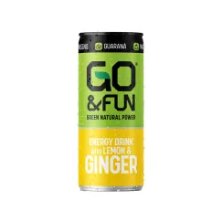 Băutură energizantă naturală Go&Fun Ghimbir și Lămâie, 250ml