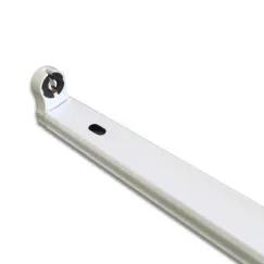 Suport pentru tub LED T8 de 60 cm, montaj pe suprafață, carcasă metalică albă