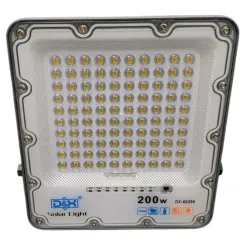 Proiector Solar 200W cu Panou Detașabil, Senzor Crepuscular și Telecomandă DX-66200