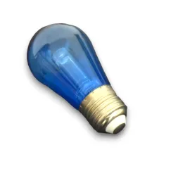 Bec LED S14 Albastru E27 Transparent