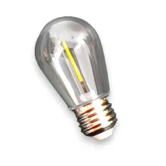 Set 20 Becuri LED S14 Transparente E27 1W Lumină Caldă 2700K