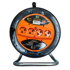 Derulator prelungitor electric pe tambur 40 m, 3x2.5 mm², 4 prize Schuko