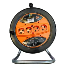 Derulator prelungitor electric pe tambur 30 m, 3x2.5 mm², 4 prize Schuko