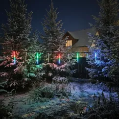 Ghirlandă Solară Tip Turturi LED RGB, Model DN-30, 8 Turturi