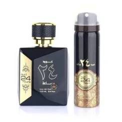 Set Oud 24 Hours, Ard Al Zaafaran, Apă de Parfum, Unisex, 100 ml + Deodorant, 50 ml