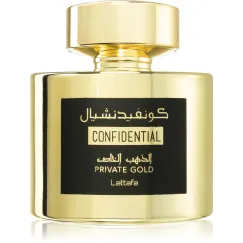Parfum Arăbesc Lattafa Confidential Private Gold, Apă de Parfum 100 ml, Femei