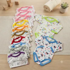 Set 4 Mărimi Body-uri Imprimate Bebeluși Bumbac 100% Mărimi 22-24
