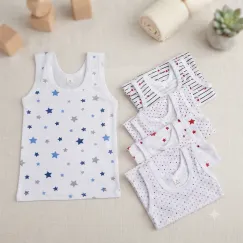 Set 4 Mărimi Maieu Copii din Bumbac Imprimat Mărimi 34-40