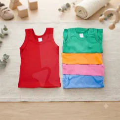 Set 4 Mărimi Maieu Copii din Bumbac Color Mărimi 26-32