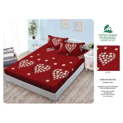 Husă cu Elastic din Finet, Brand Super Design Pucioasa, Model Inimi cu Margarete, 160x200 cm