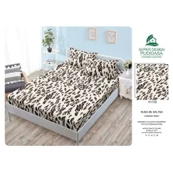 Husă cu Elastic din Finet, Brand Super Design Pucioasa, Model Animal Print, 160x200 cm