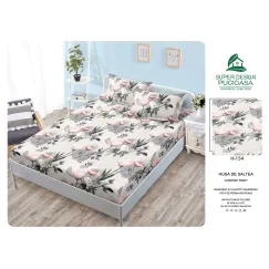 Husă cu Elastic din Finet, Brand Super Design Pucioasa, Model Flori, 160x200 cm