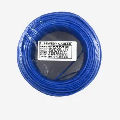 Conductor FY (H07V-U) din cupru, 6 mmp, albastru, 100 m