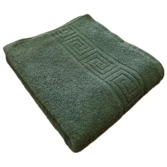Set 5 Prosoape de Baie, 70x140 cm, 100% Bumbac, Model Grecesc, Verde, Producție Turcia