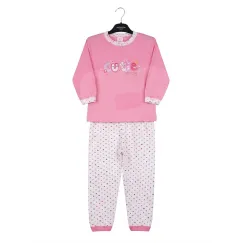 Set 4 Mărimi Pijama Copii Roz din Bumbac 100% Mărimi 26-32