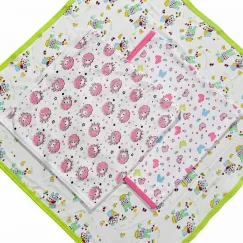 Set 5 Pături din Bumbac Dublu cu Imprimeuri pentru Copii 80x80 cm