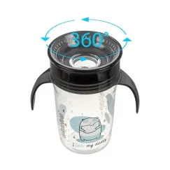Cană anti-vărsare 360° Akuku A0671, 240 ml, 9 luni+