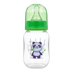 Biberon cu gât îngust și tetină din silicon, 125 ml, 0 luni+, A0104