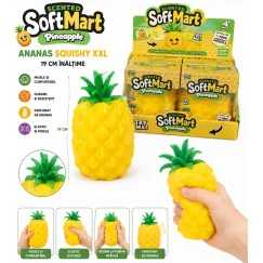 Ananas Squishy XXL Parfumat, 19 cm, Jucărie Antistres Moale și Elastică, Model Ananas
