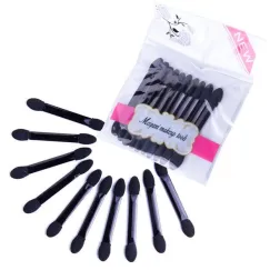 Set 10 Aplicatoare Fard cu 2 Capete Negre