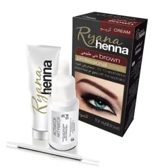 Vopsea cremă pentru sprâncene Henna maro RYANA - kit profesional pentru 10 utilizări