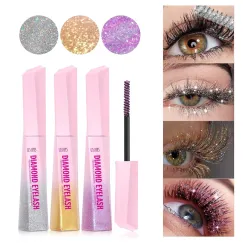 Rimel colorat cu glitter Ushas Diamond Eyelash cod UC061 pentru gene strălucitoare