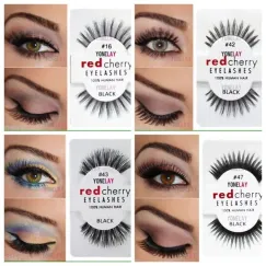 Gene false Red Cherry - Black Gene pentru un efect dramatic și natural